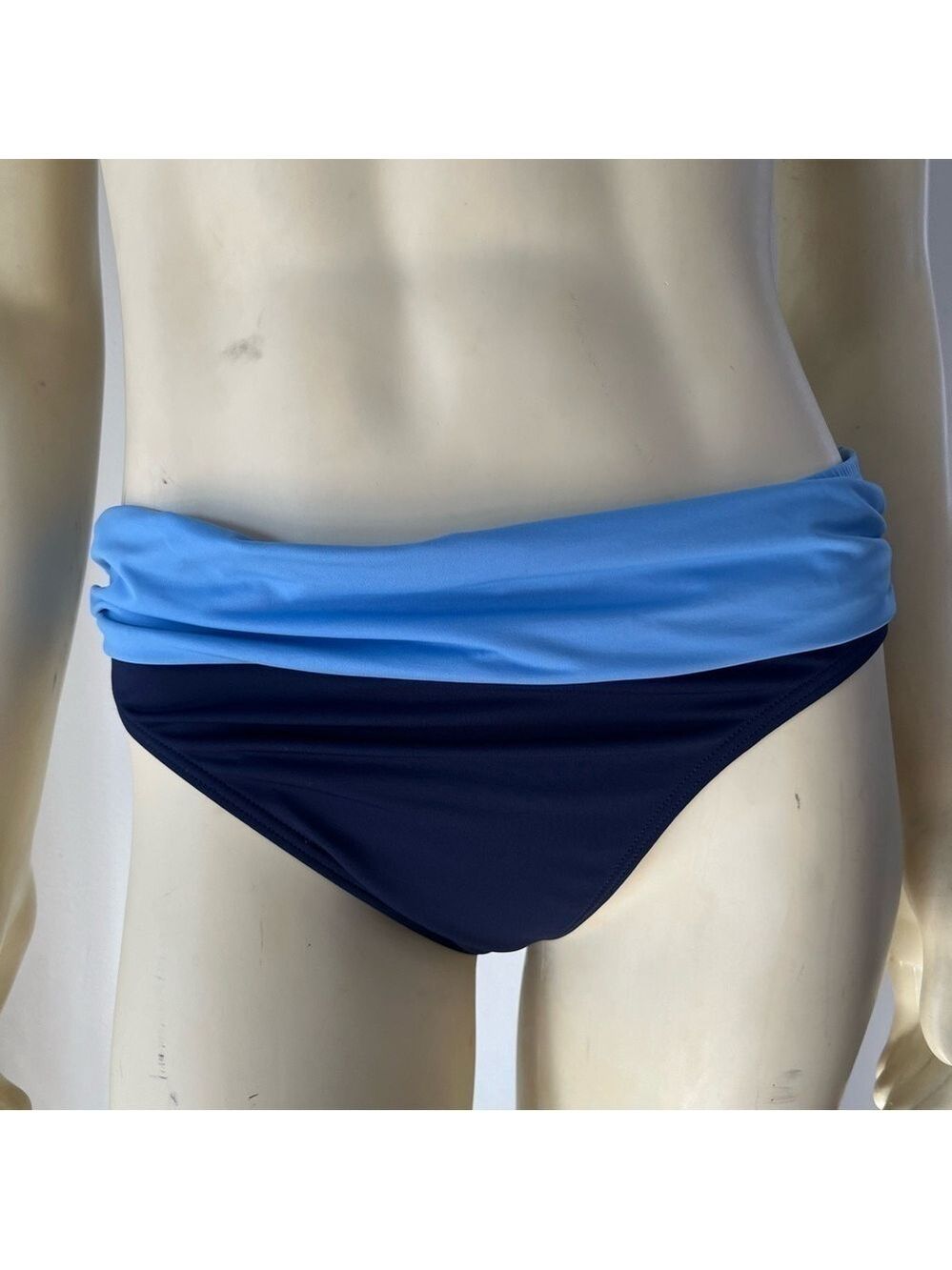 Tommy Bahama Women’s Pearl High-Waist Side-Shirred Bikini Bottoms Blue Navy L